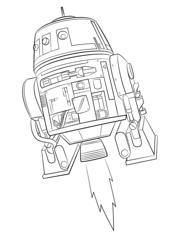 Star Wars Rebels Chopper Coloring Page